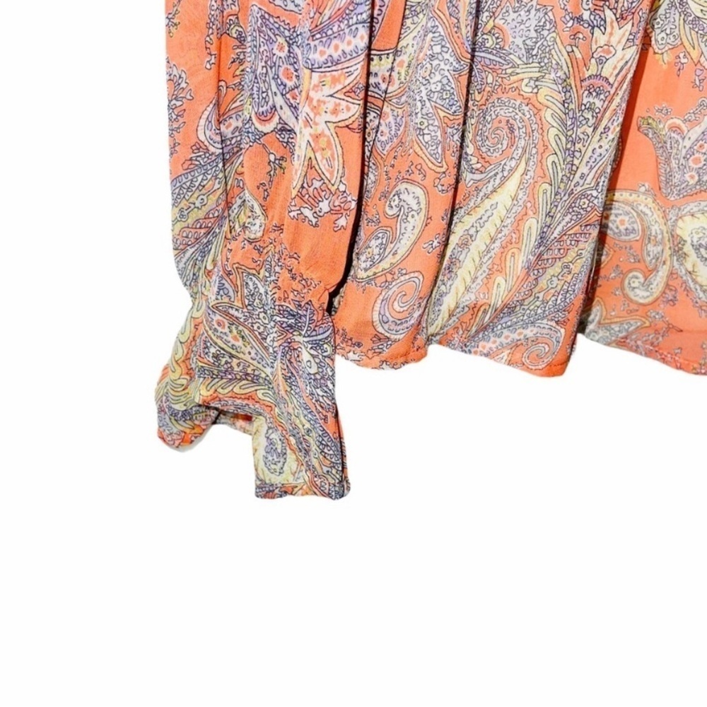 33  Skies Are Blue Paisley Peasant Top size M - Picture 5 of 5